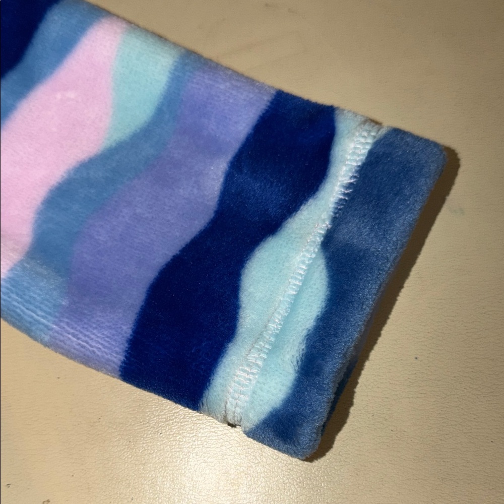 Lands' End Kids' Striped Hoodie - Blue, Pink, and White - Picture 5 of 10